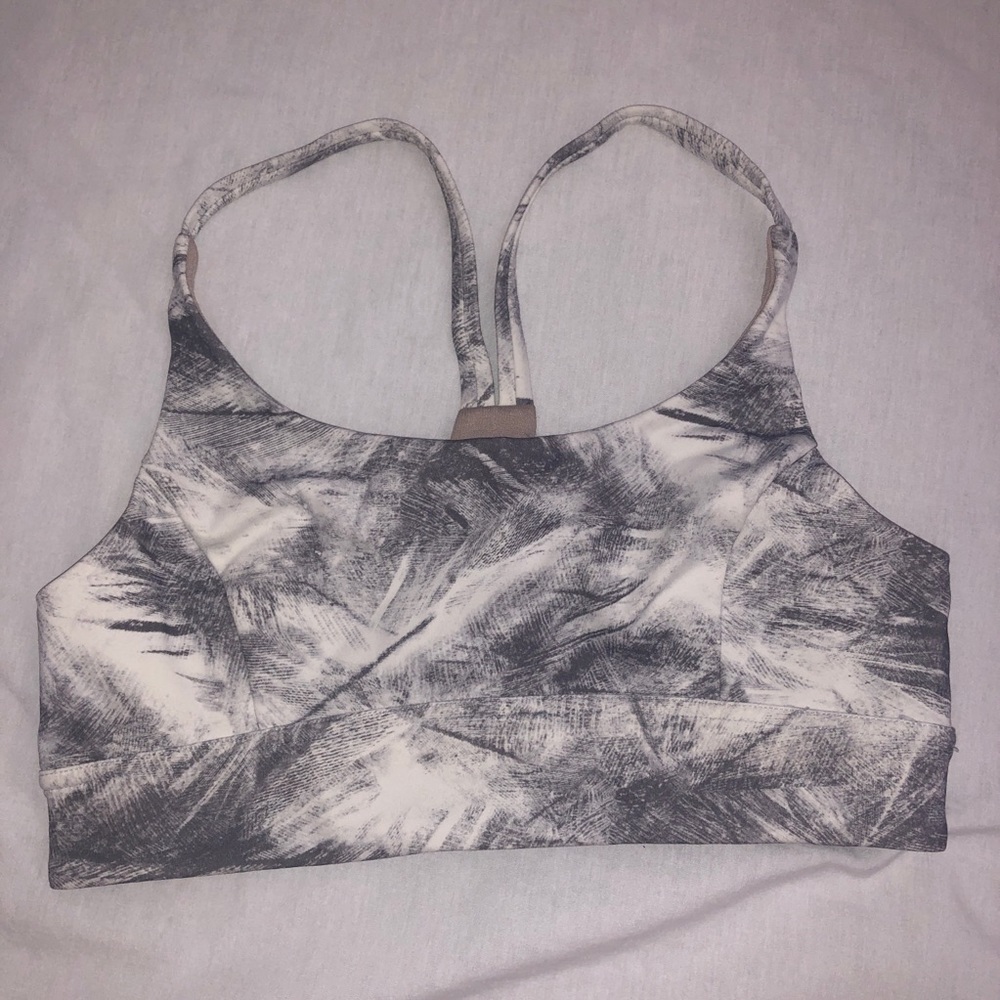 White and Gray Lululemon Sports Bra